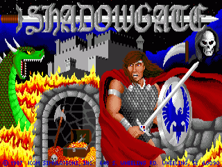 Shadowgate title screen for Amiga
